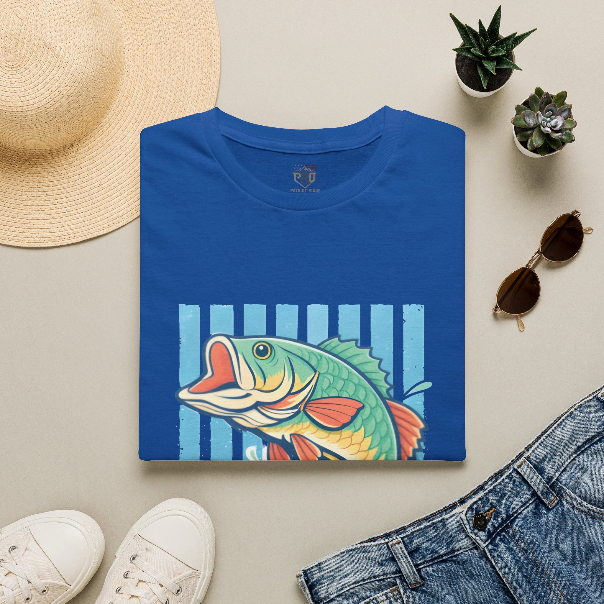 Ladies Bass Fishing T-Shirt — Colorful Catch Graphic Tee