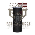 Patriot Ridge 20oz Stainless Tumbler – Insulated Travel Cup with American Flag & Mountain Logo