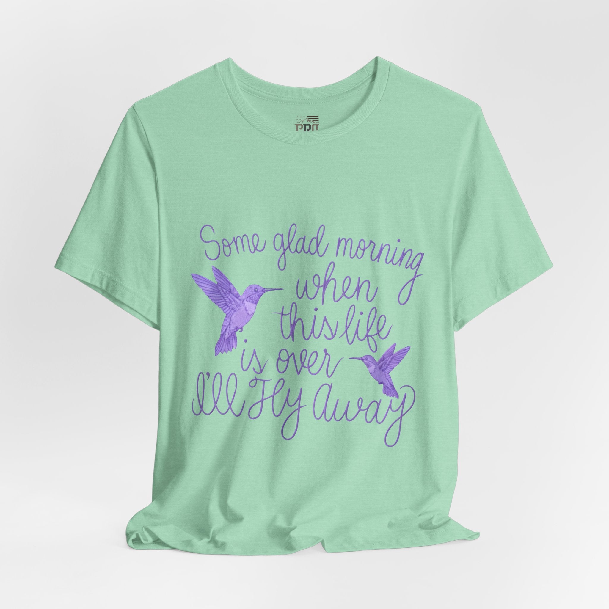 In Memory of Granny— “Some Glad Morning When This Life Is Over, I’ll Fly Away” Purple Hummingbird Memorial Tee