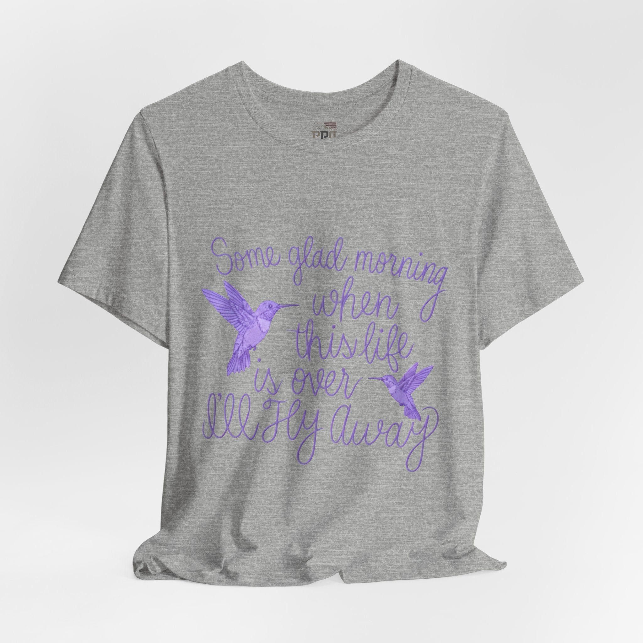 In Memory of Granny— “Some Glad Morning When This Life Is Over, I’ll Fly Away” Purple Hummingbird Memorial Tee