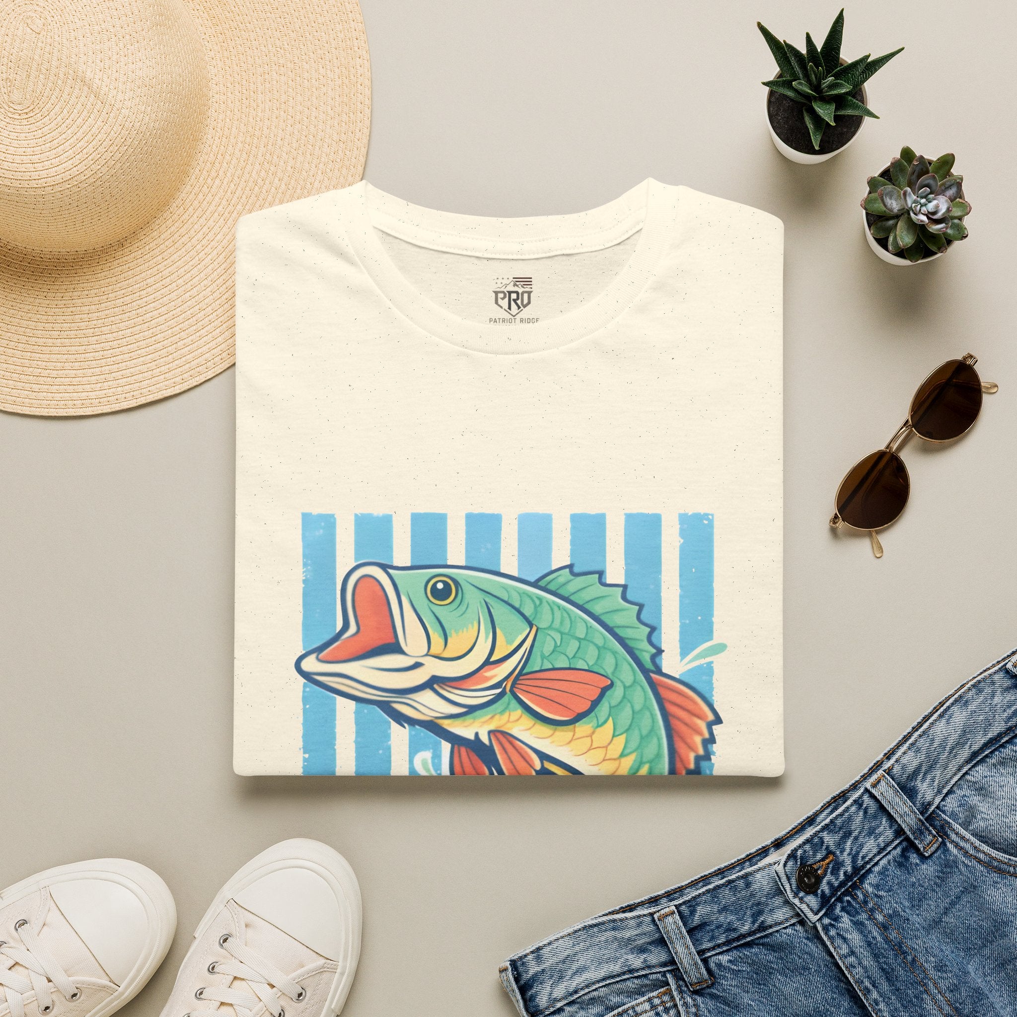 Ladies Bass Fishing T-Shirt — Colorful Catch Graphic Tee