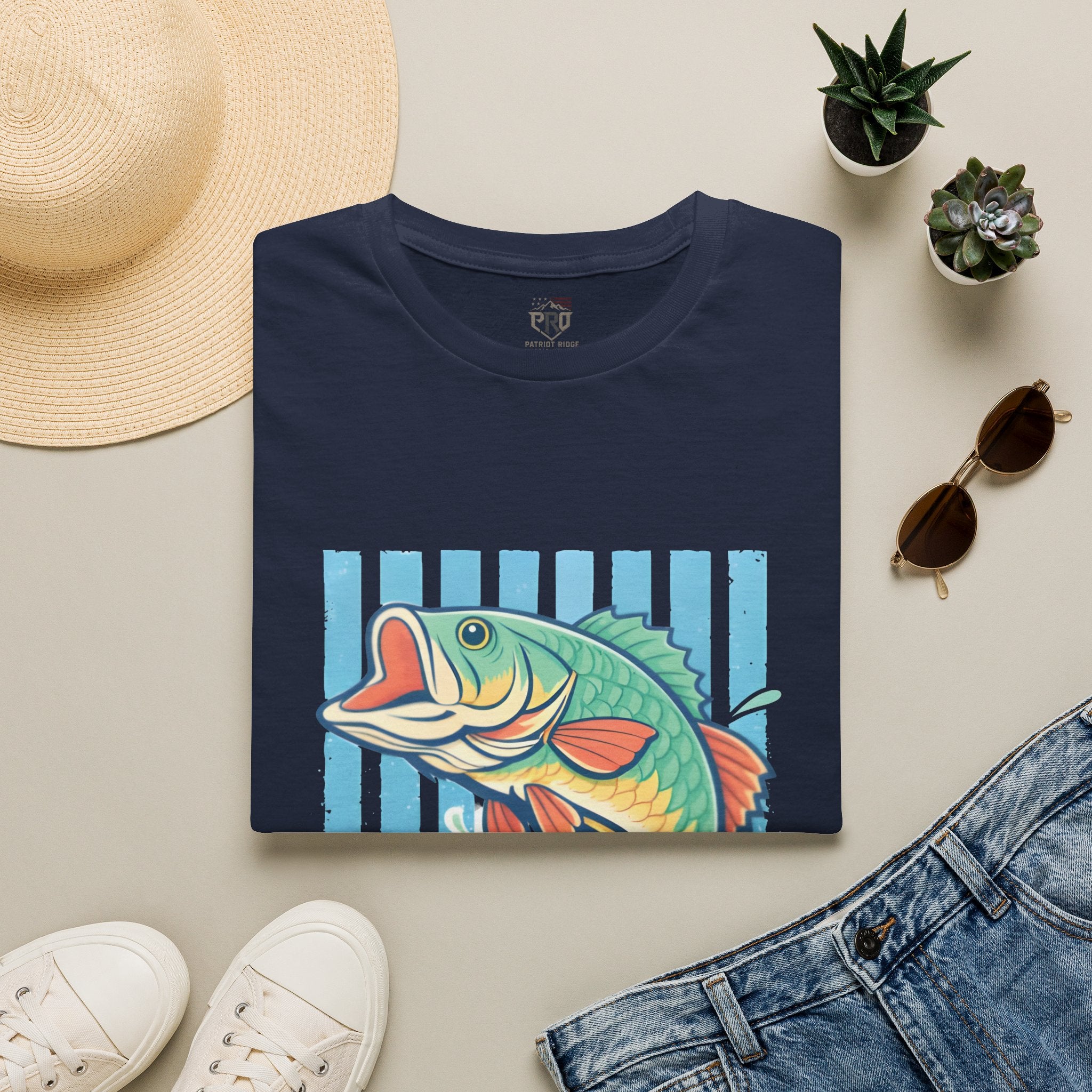 Ladies Bass Fishing T-Shirt — Colorful Catch Graphic Tee